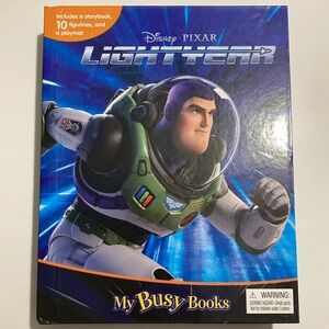 Lightyear Busy Books. Includes a storybook, 10 figurines, and a playmat